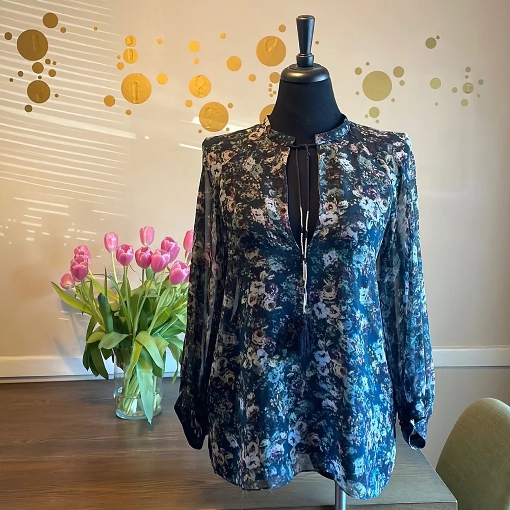 ZARA Floral Blouse size M - Picture 1 of 2